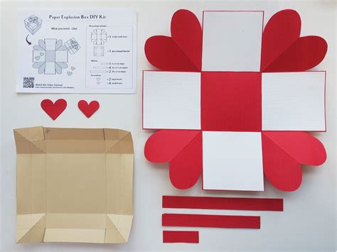 Heart Explosion Box Template
